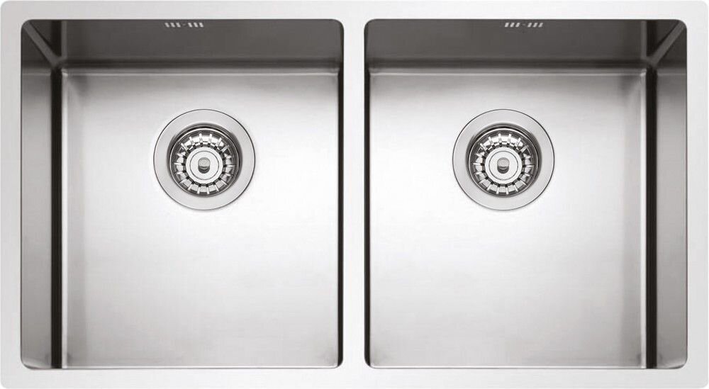 Plados Telma MR7420 Maki R Lavello 2 vasche cm. 75 x 44 - inox satinato