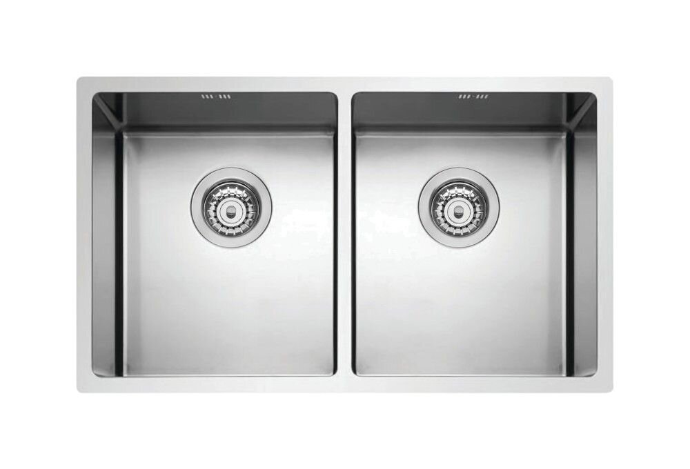 Plados Telma SL7420 Maki St-R Lavello 2 vasche cm. 75 x 44 - inox satinato