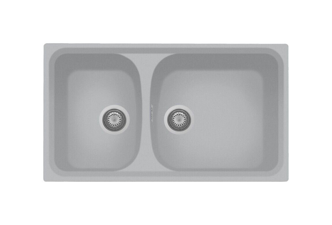 Plados Telma HR0862 UM 41 - ULTRAMETAL Harmony Lavello 2 vasche cm. 86x50 - alluminio