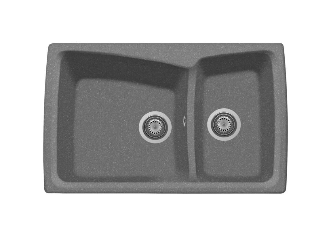 Plados Telma HR0792 UM 42 - ULTRAMETAL Harmony Lavello 1 vasca e mezza 79 x 50 cm - titanio