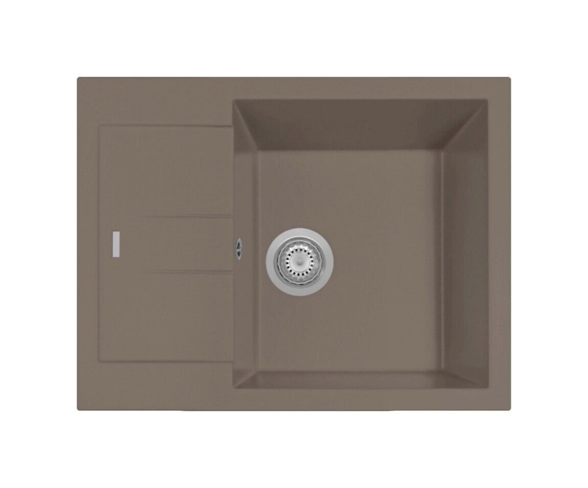 Plados Telma AM6510 UG 72 - MICROULTRAGRANIT Elegance Lavello 1 vasca + gocciolatoio reversibile cm. 65 x 50 - tartufo