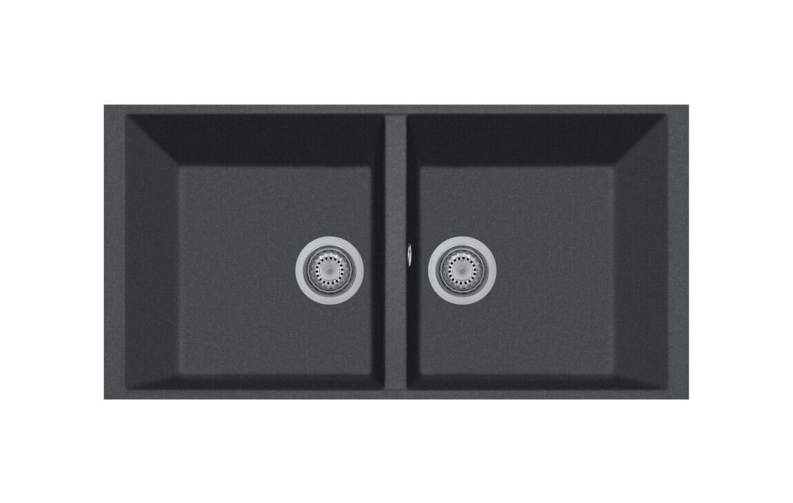 Plados Telma AM8620ST UG 14 - MICROULTRAGRANIT Elegance Lavello 2 vasche cm. 86x43.5 - concrete