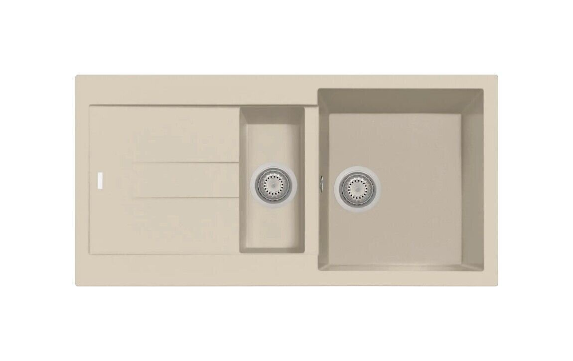 Plados Telma AM9915 UG 55 - MICROULTRAGRANIT Elegance Lavello 1 vasca e mezza + gocciolatoio reversibile cm. 99x50 - sahara