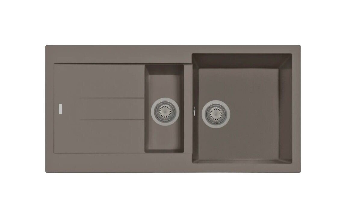 Plados Telma AM9915 UG 72 - MICROULTRAGRANIT Elegance Lavello 1 vasca e mezza + gocciolatoio reversibile cm. 99x50 - tartufo