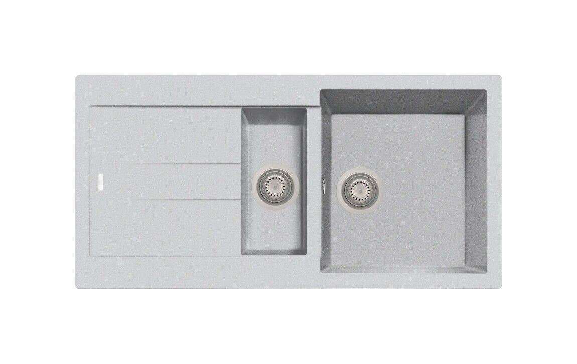 Plados Telma AM9915 UM 41 - ULTRAMETAL Elegance Lavello 1 vasca e mezza + gocciolatoio reversibile cm. 99x50 - alluminio