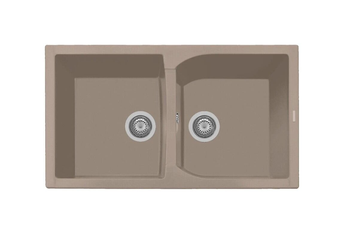 Plados Telma CX0862 UG 72 - MICROULTRAGRANIT Corax Lavello 2 vasche cm. 86 x 50 - tartufo
