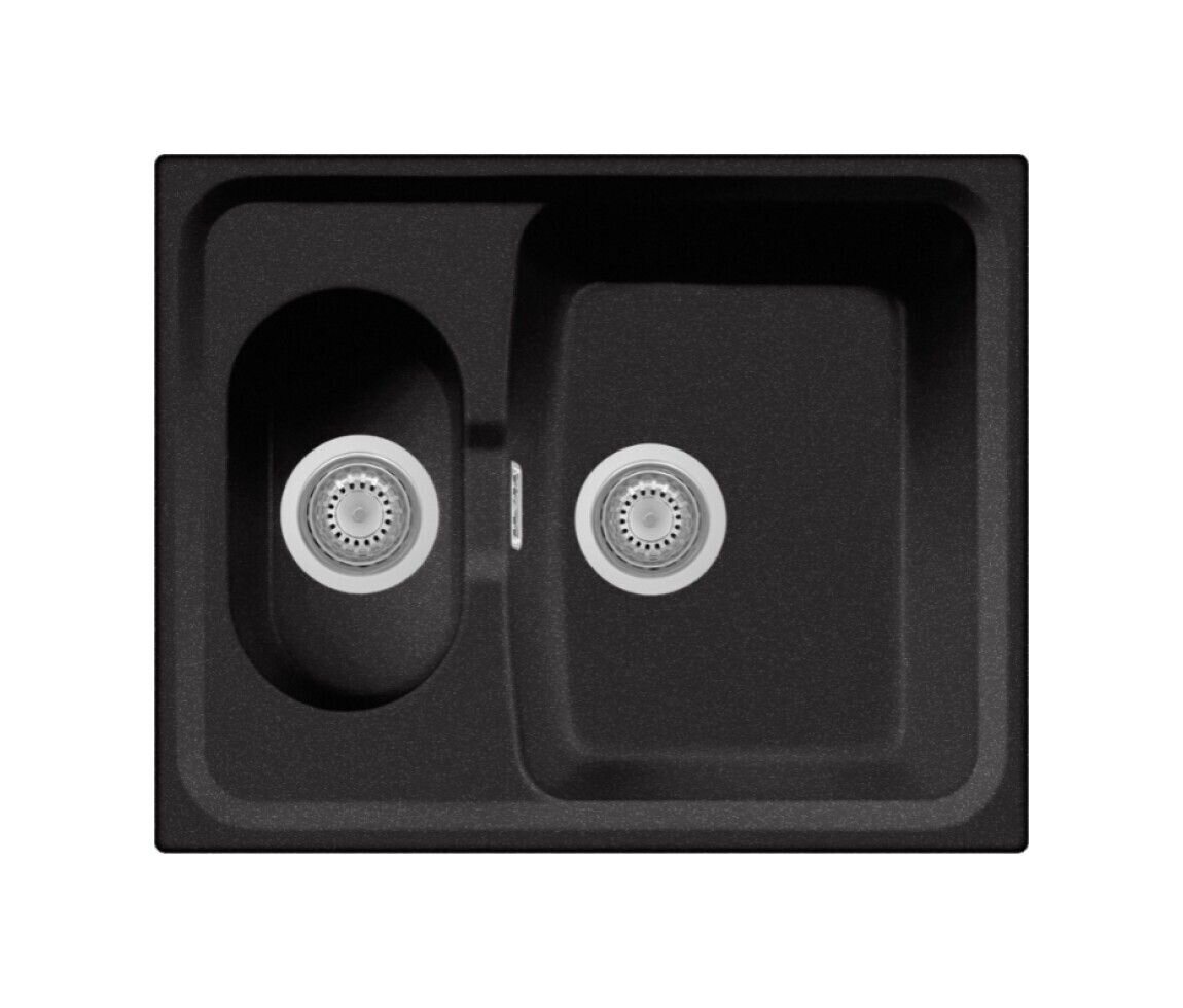 Plados Telma HR6151 UM 44 - ULTRAMETAL Roxana Lavello 1 vasca e mezza reversibile cm. 62x50 - nero