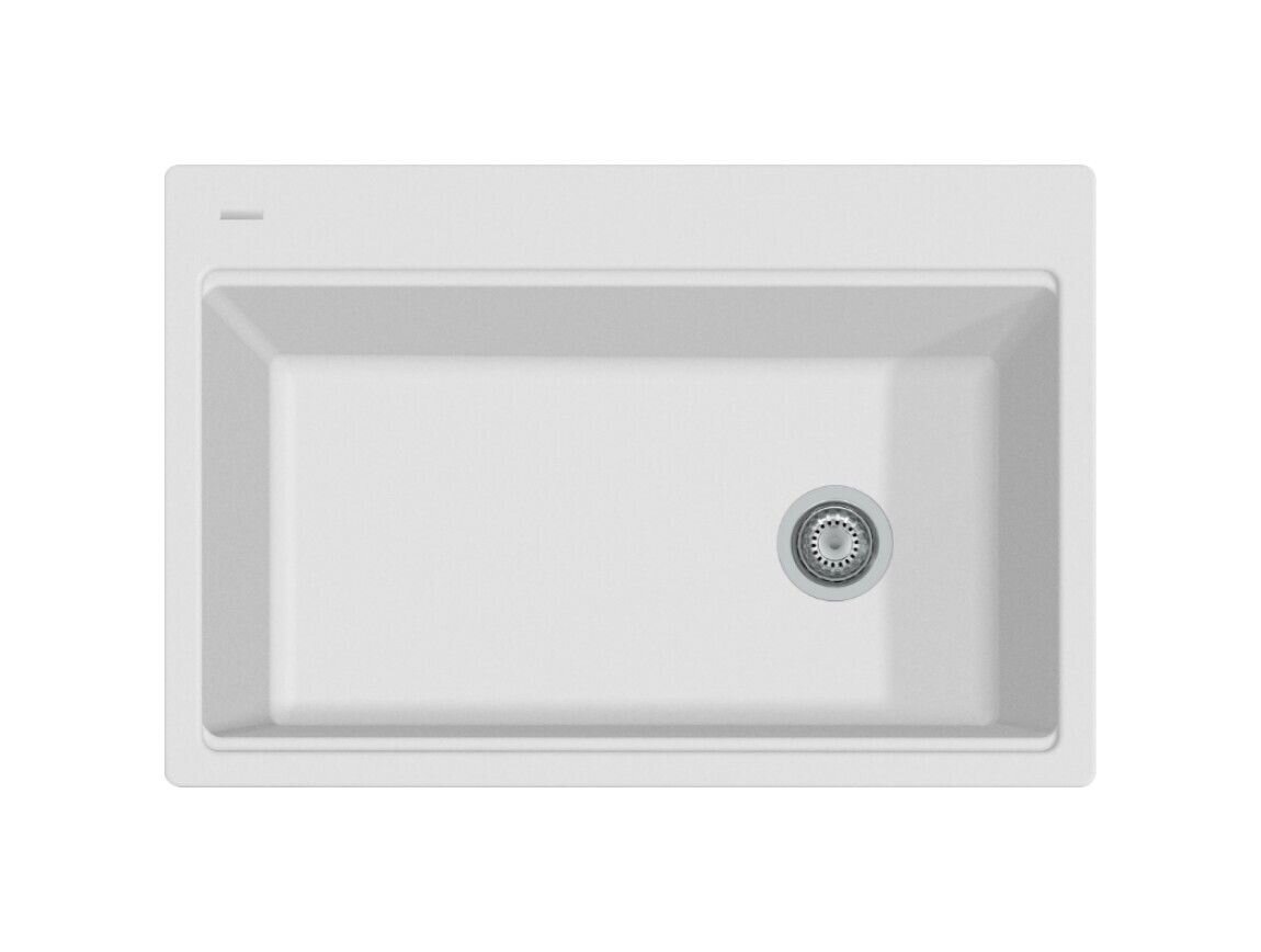 Plados Telma ON3322 UG 58 - MICROULTRAGRANIT One Lavello 1 vasca 84 x 56 cm - bianco latte