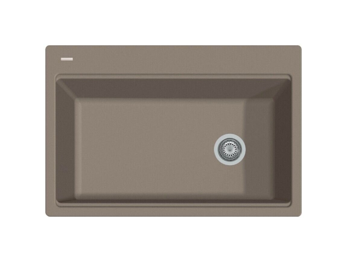 Plados Telma ON3322 UG 72 - MICROULTRAGRANIT One Lavello 1 vasca cm. 84x56 - tartufo