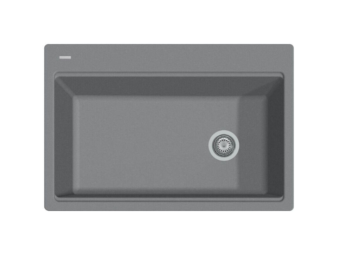 Plados Telma ON3322 UM 42 - ULTRAMETAL One Lavello 1 vasca 84 x 56 cm - titanio