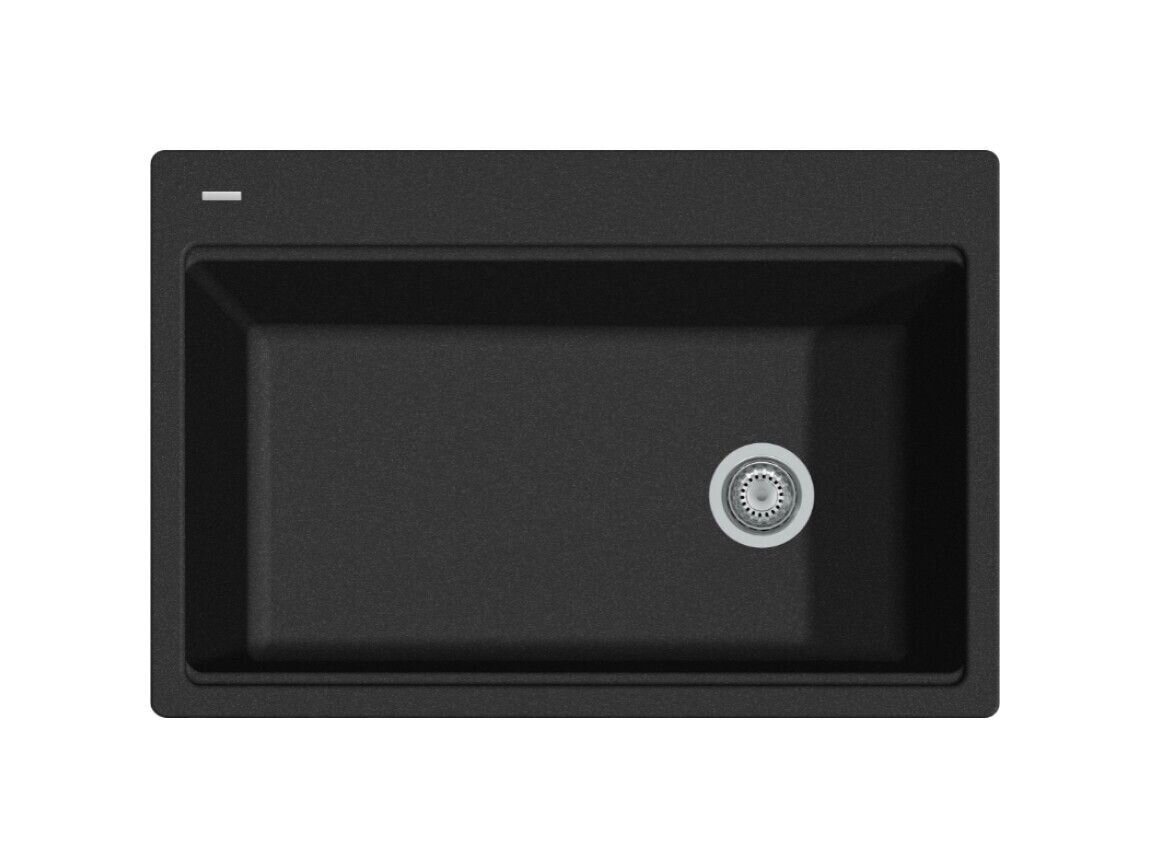 Plados Telma ON3322 UM 44 - ULTRAMETAL One Lavello 1 vasca cm. 84x56 - nero