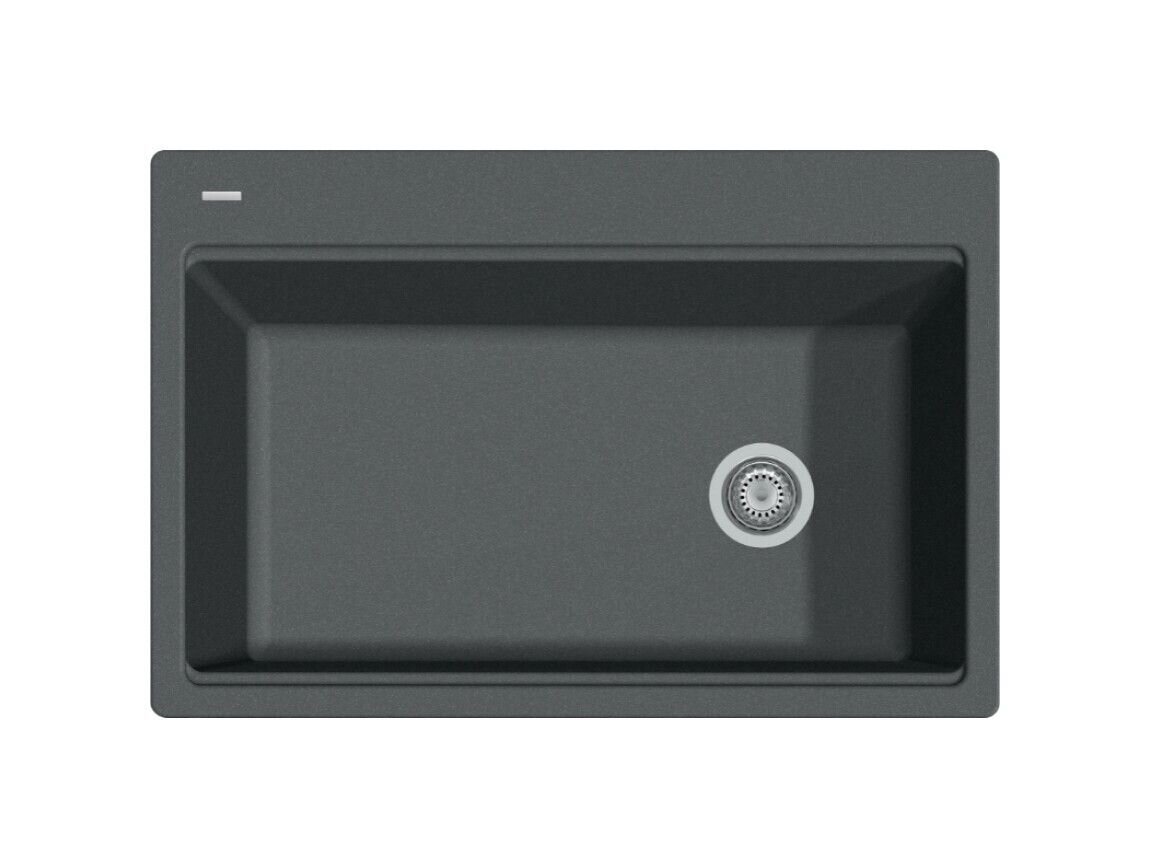 Plados Telma ON3322 UM 14 - ULTRAMETAL One Lavello 1 vasca cm. 84x56 - concrete