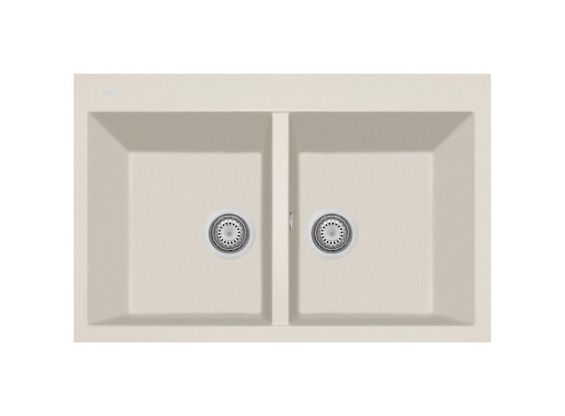 Plados Telma ON7920 UG 56 - MICROULTRAGRANIT One Lavello 2 vasche cm. 79x51 - jasmine