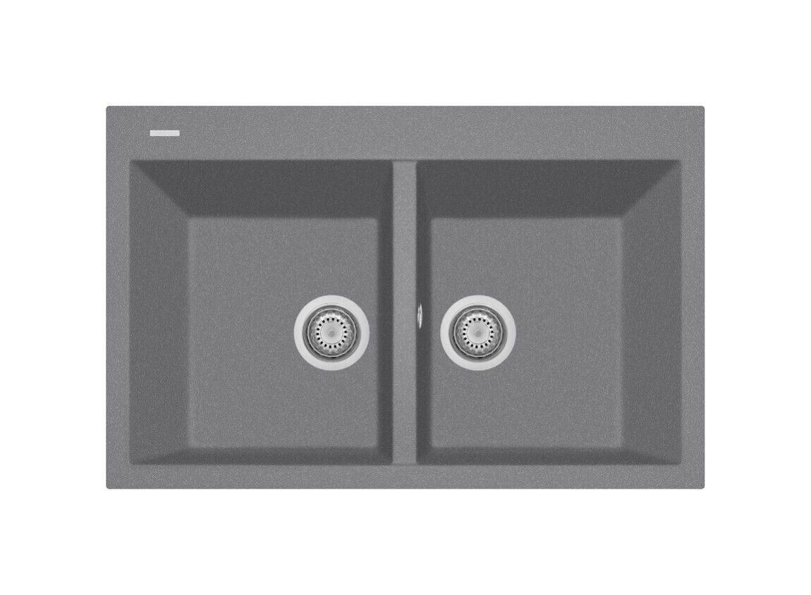 Plados Telma ON7920 UM 42 - ULTRAMETAL One Lavello 2 vasche 79 x 51 cm - titanio