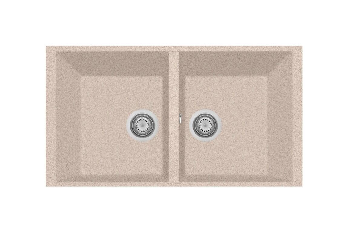 Plados Telma ON7920ST UG 94 - MICROULTRAGRANIT One Lavello 2 vasche cm. 76x44 - avena