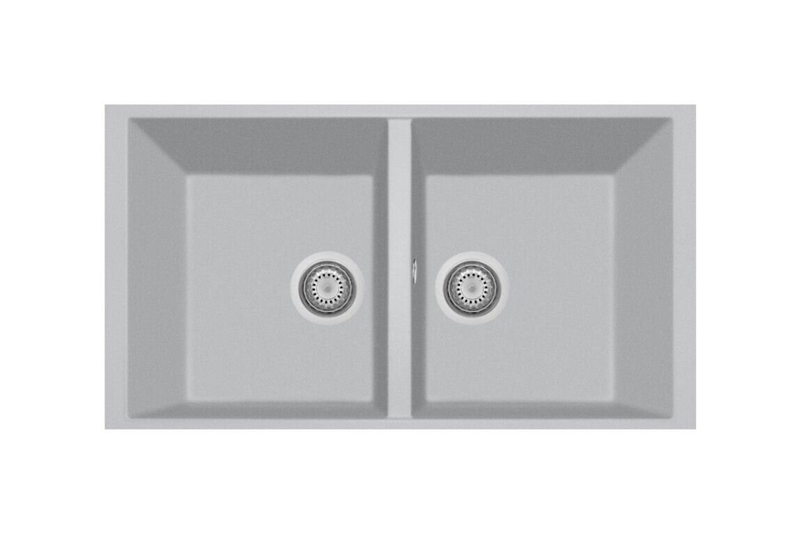 Plados Telma ON7920ST UM 41 - ULTRAMETAL One Lavello 2 vasche cm. 76x44 - alluminio