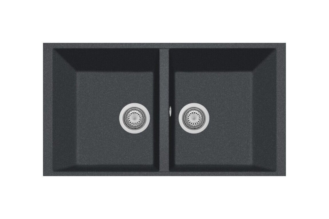 Plados Telma ON7920ST UM 14 - ULTRAMETAL One Lavello 2 vasche cm. 76x44 - concrete