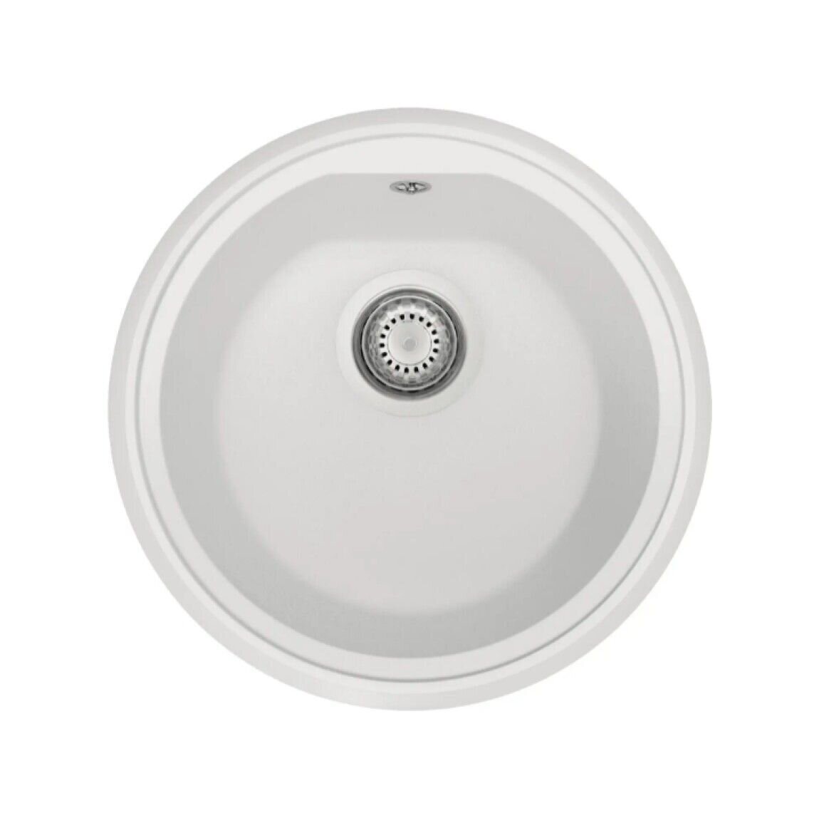 Plados Telma PL4351 UQ 01 - ULTRAQUARTZ Atlantic Lavello tondo 1 vasca cm. 44 - bianco