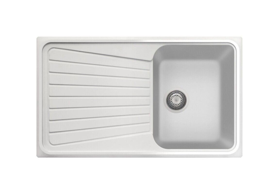 Plados Telma SP0791 UG 58 - MICROULTRAGRANIT Spazio Lavello 1 vasca + gocciolatoio reversibile cm. 79 x 50 - bianco latte