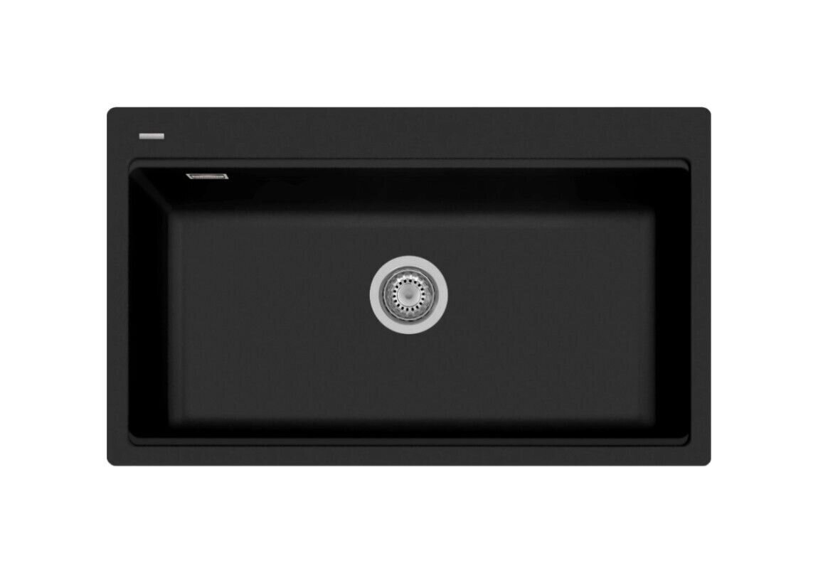 Plados Telma LX8610 NS N6 - NANOSTONE Lux Lavello 1 vasca cm. 86 x 51 - deep black