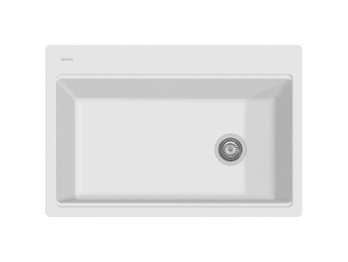 Plados Telma ON3322 NS N1 - NANOSTONE One Lavello 1 vasca cm. 84x56 - pure white
