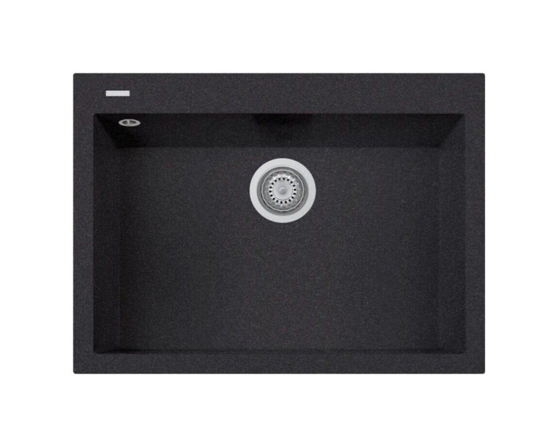 Plados Telma ON6910 UG 95 - MICROULTRAGRANIT One Lavello 1 vasca cm. 69x50 - nero ebony