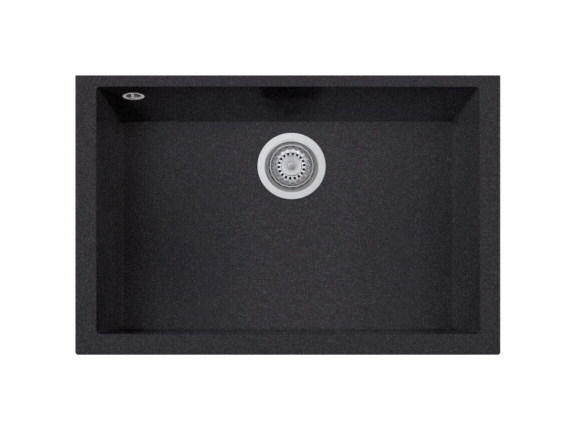 Plados Telma ON6910ST UG 95 - MICROULTRAGRANIT One Lavello 1 vasca cm. 69x44 - nero ebony