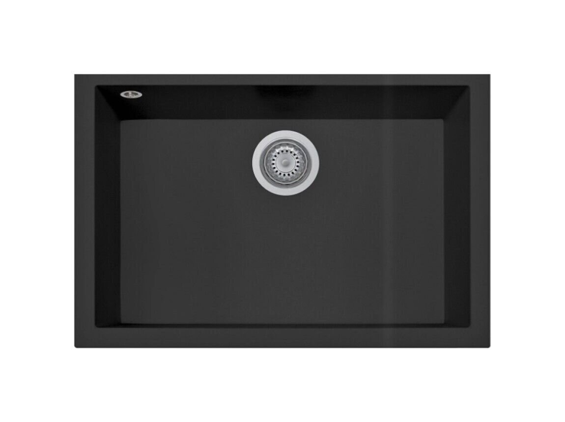 Plados Telma ON6910ST UG 70 - MICROULTRAGRANIT One Lavello 1 vasca cm. 69x44 - nero matt
