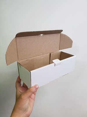 Box Corrugated Sub - 224 x 90 x 67mm - White (ea)