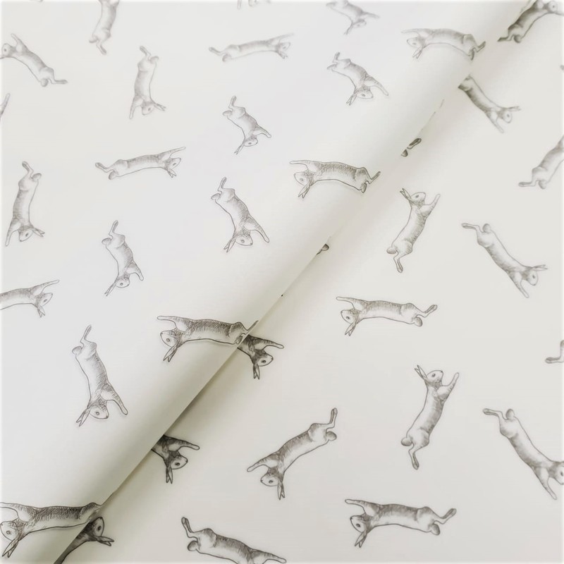 Tissue Paper - Bunnies - Brown On White - (Qty 5)