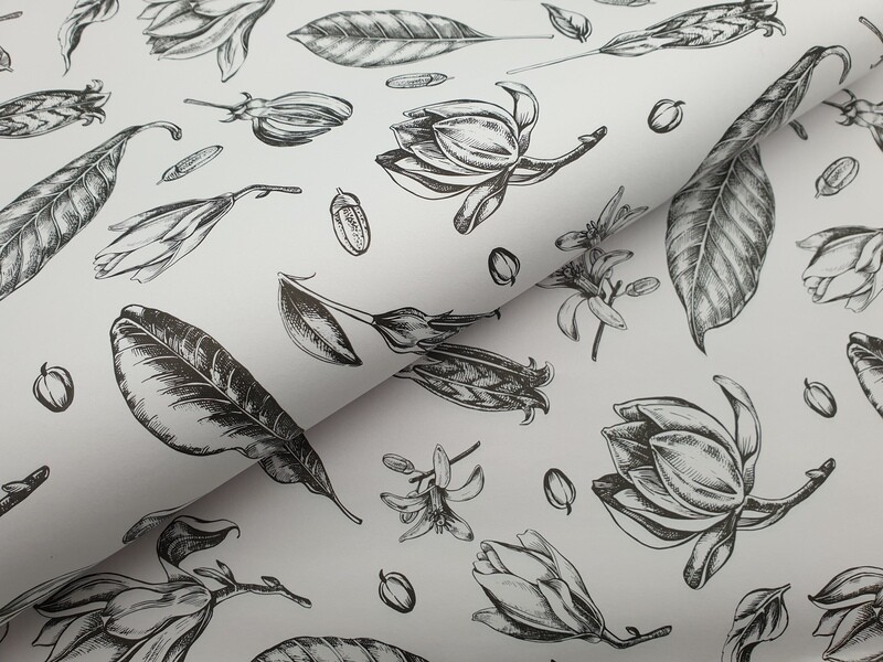 Bespoke Newsprint Reams 420 x 594 mm Vintage Flower Black ( Qty 10)