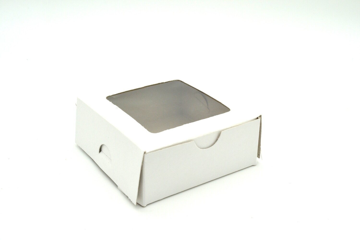 Cake Box Window 4 x 4 x 1.5&quot; White (ea)