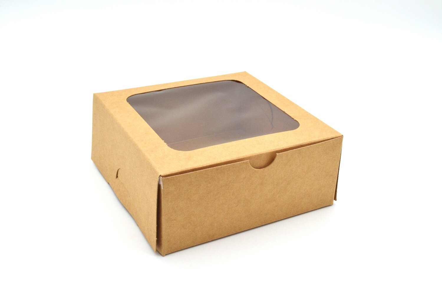 Cake Box Window 5 x 5 x 2.5&quot; Kraft (ea)