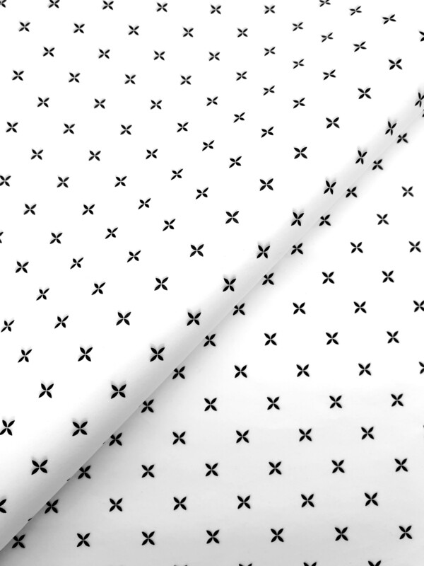Tissue Paper - Crosses - Black On White - (Qty 5)