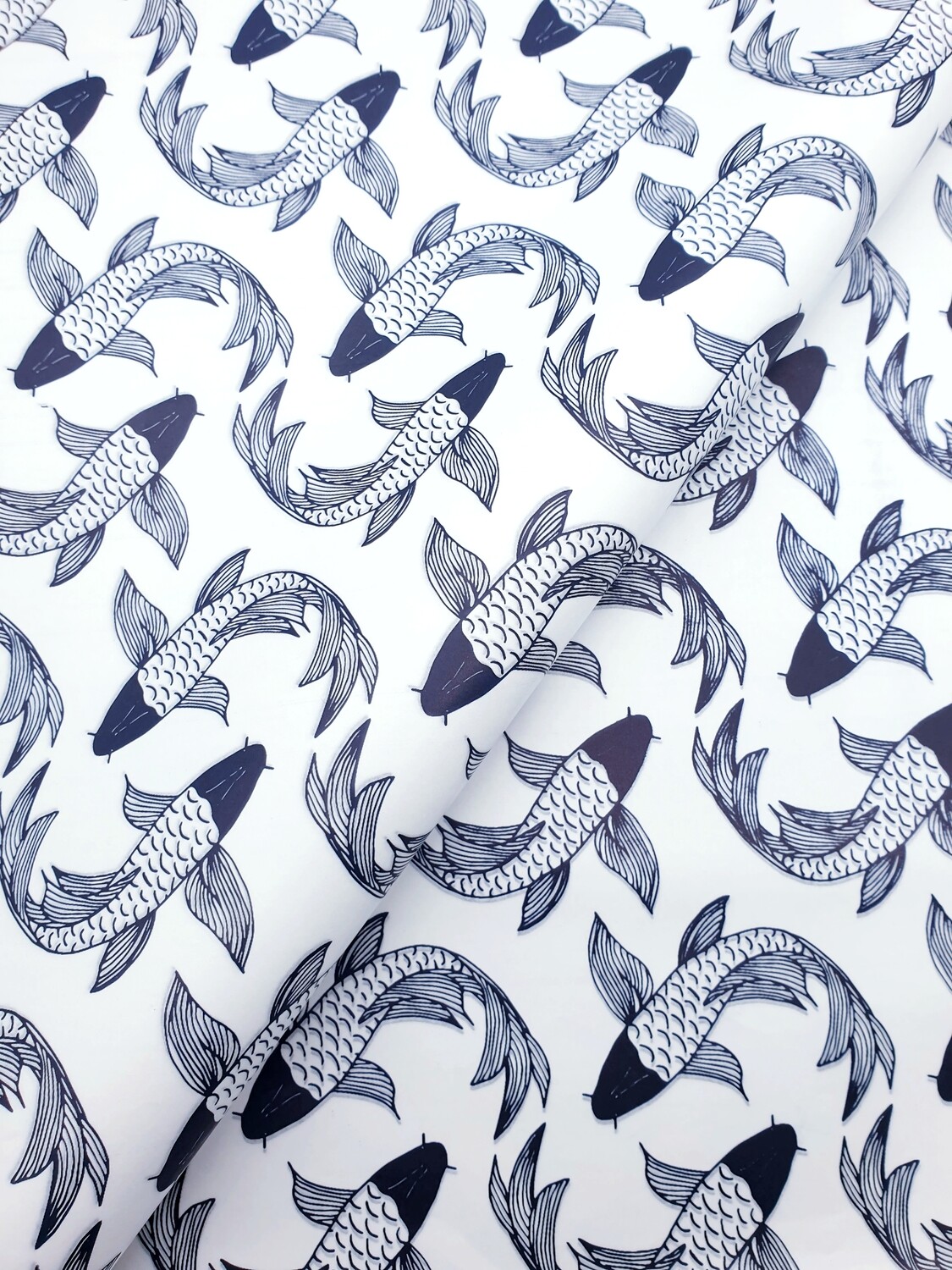 Tissue Paper - Fish - Navy On White (Qty 25) Tissue Paper - Fish - Navy On White (Qty 25)