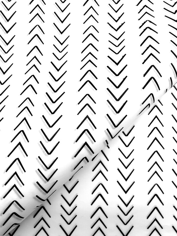 Tissue Paper - Arrows - Black On White - (Qty 5)