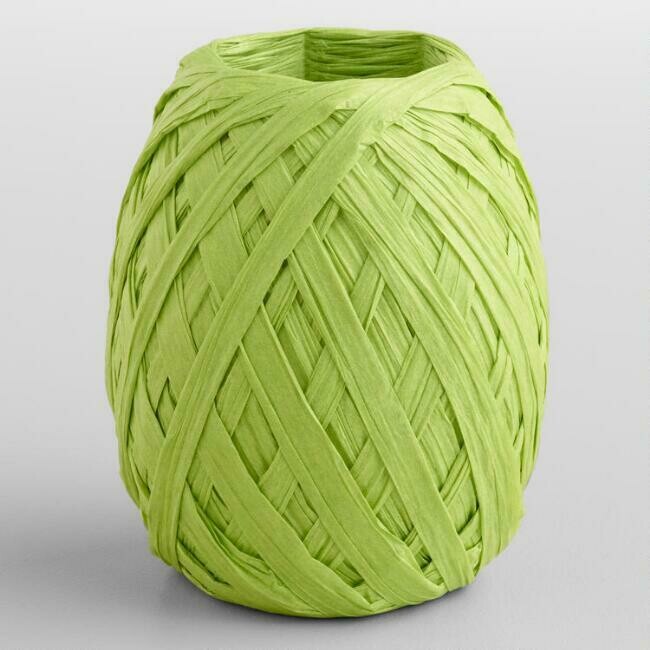 Raffia Paper 20m Green