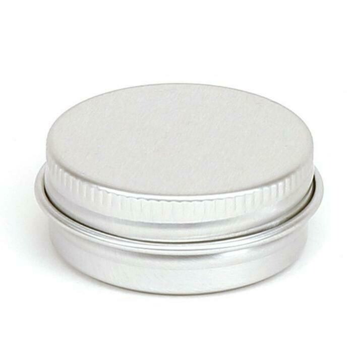 Aluminium Screw top Tin 100g Silver (ea)