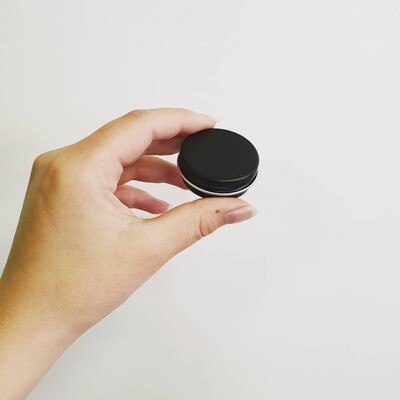 Aluminium Screw top Tin 15g Black (ea)