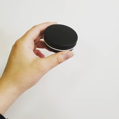 Aluminium Screw Top Tin 50g Black (ea)