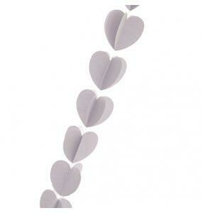 Heart Strip Garland  1.5m White