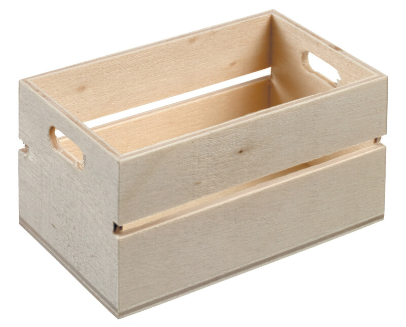 Mini Wooden Crate 80 x 50 x 40 mm (ea)