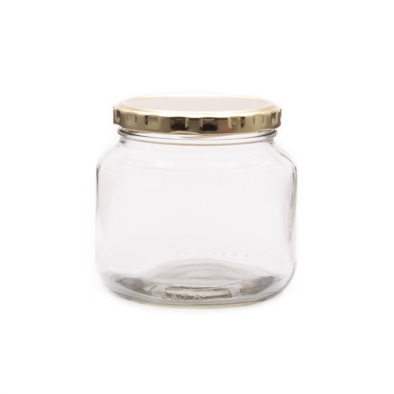 Glass Jar C Chutney 500 ml (82 RTO) Gold Lid (ea)