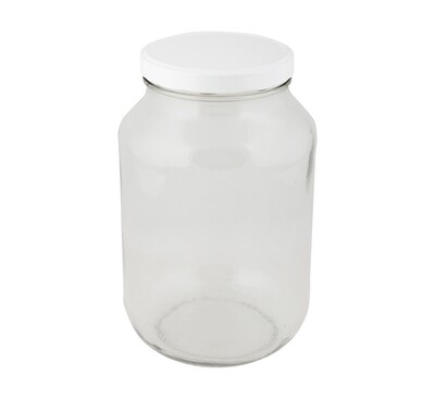Glass Jar C Cater 3L (110 RTO) White Lid (ea)