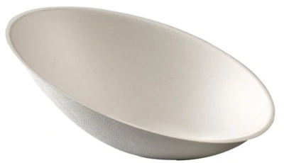 Catering Sugarcane Egg Shape Plate 8 x 48 x 11.5 mm (Qty50)