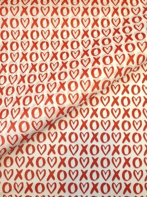 Tissue Paper - XOXO - Red on White (Qty 5)