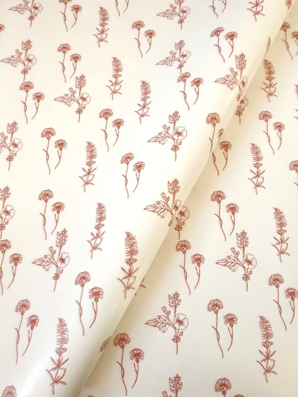 Tissue Paper - Fynbos - Rust on White (Qty 5)