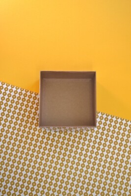 Gift Box Kraft Base PVC Lid 150x150x75 mm (ea)