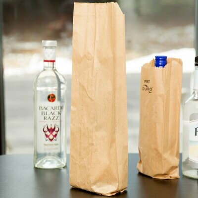 Paper Bags Kraft Bottle Single 100 x 50 x 395 mm (100)