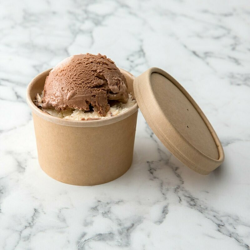 Tub Paper Kraft 350 ml (each) - **LID NOT INCLUDED**